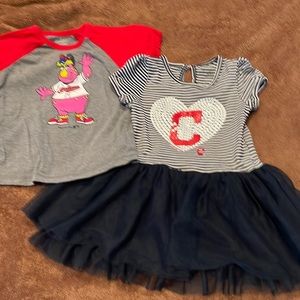 Cleveland Indians Slider Tshirt and block C dress- 3T